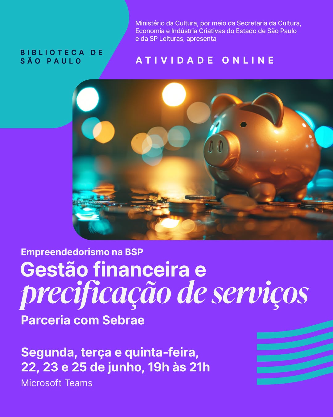 Curso online: Gestão financeira e precificação de serviços — Biblioteca de São Paulo, Santana, São Paulo