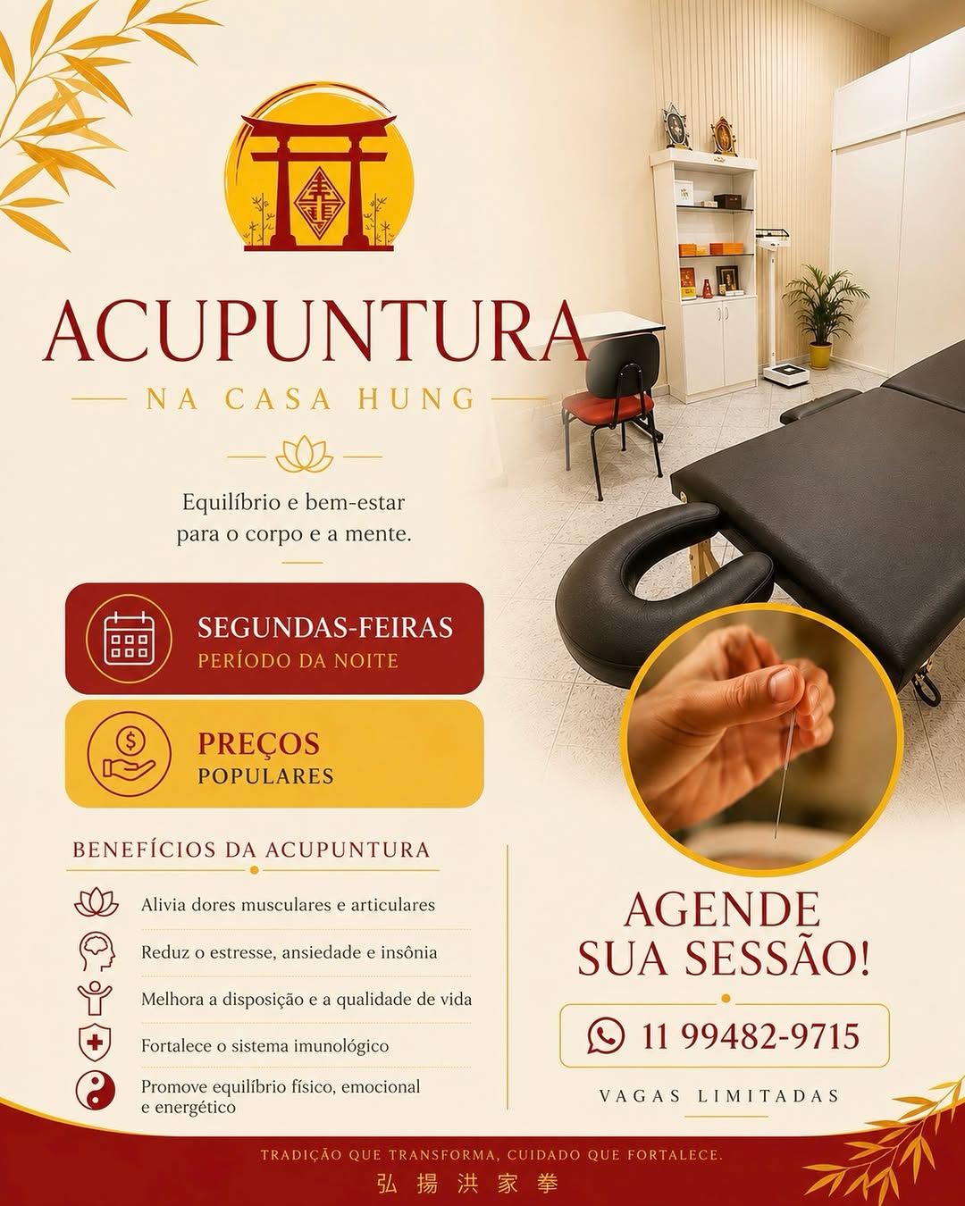 Sessões de Acupuntura na Casa Hung — CASA HUNG - Centro de Cultura Chinesa, Cidade Dutra, São Paulo