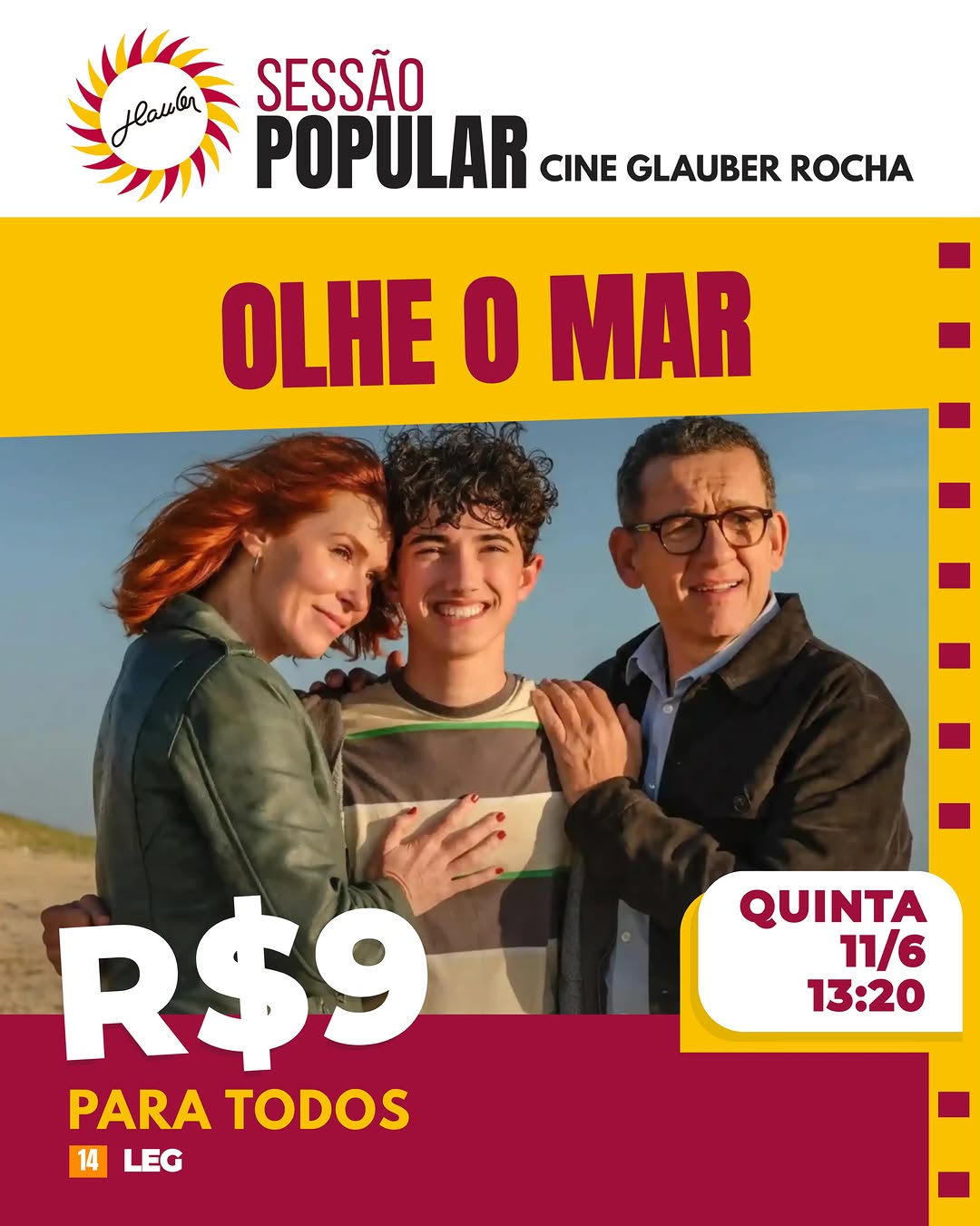 Sessão Popular: OLHE O MAR — Cine Glauber Rocha, Centro (Praça Castro Alves), Salvador