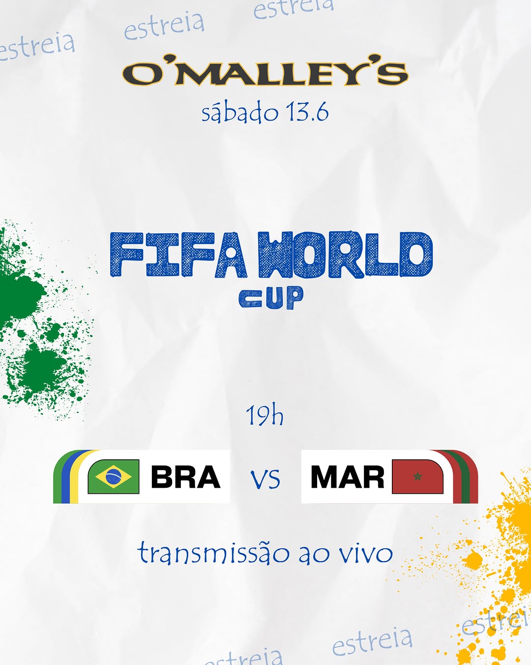 Brasil x Marrocos - Copa do Mundo — Omalleys, Bela Vista, São Paulo