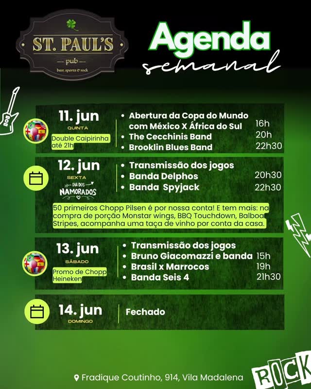 Dia dos Namorados no St. Paul's Pub — St. Paul's Pub, Pinheiros, São Paulo