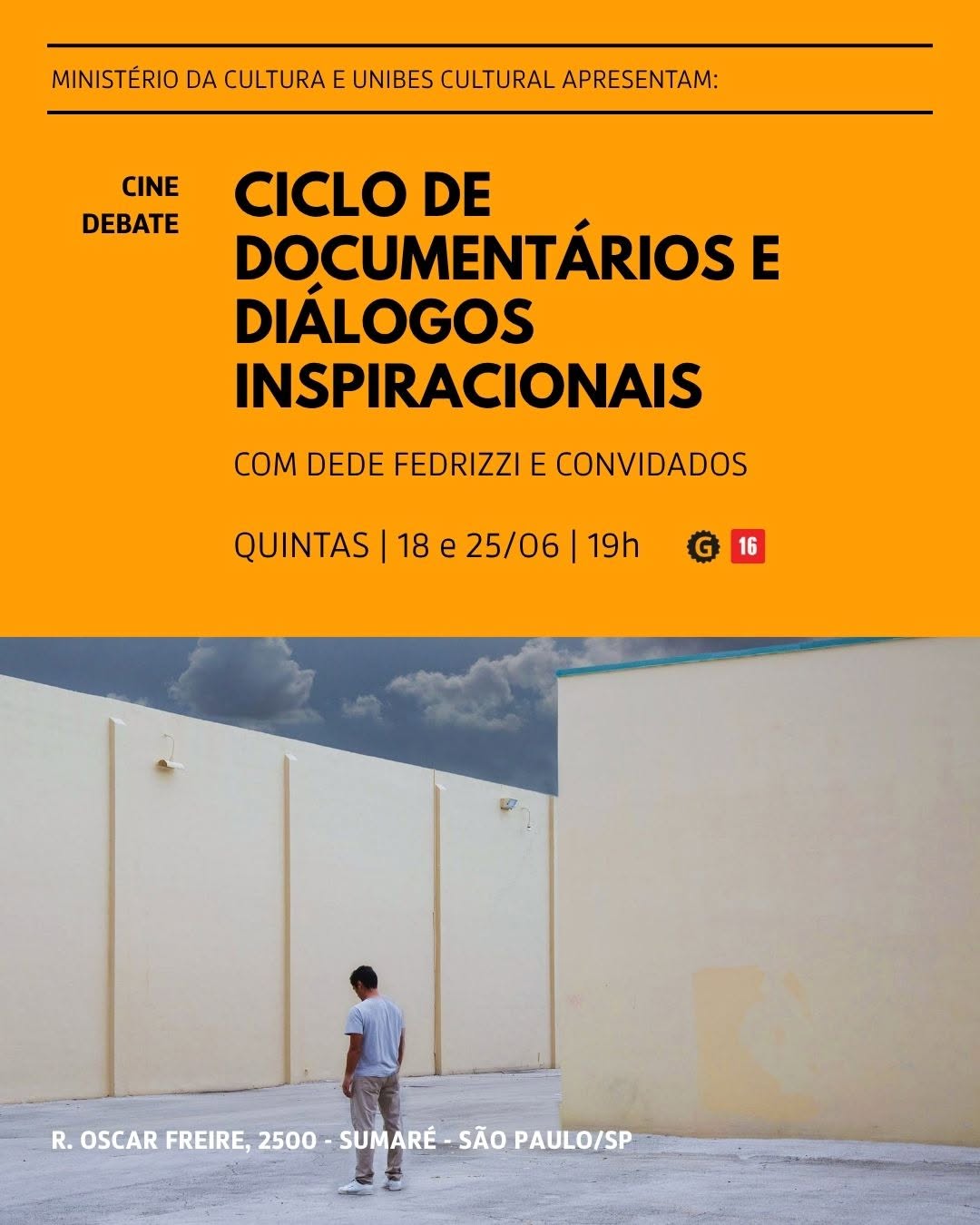 Ciclo de Documentários e Diálogos Inspiracionais: Solidão — Unibes Cultural, Perdizes, São Paulo