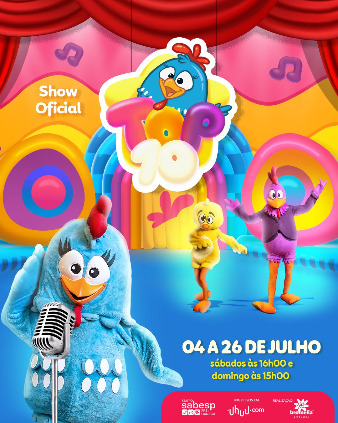 Espetáculo Oficial da Galinha Pintadinha — Teatro Frei Caneca, Consolação, São Paulo