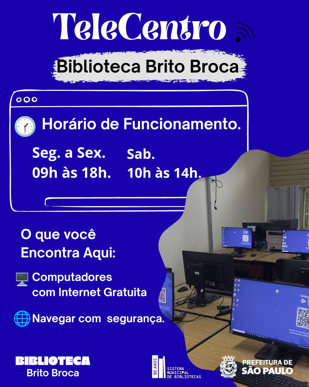 Telecentro da Biblioteca Brito Broca — Biblioteca Brito Broca, Pirituba, São Paulo