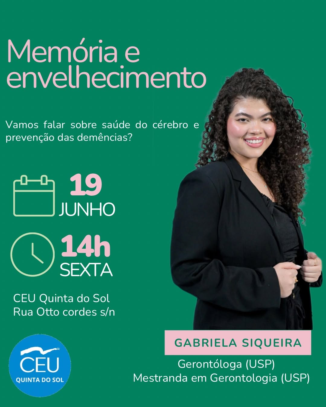 Memória e envelhecimento — CEU Quinta do Sol, Cangaíba, São Paulo