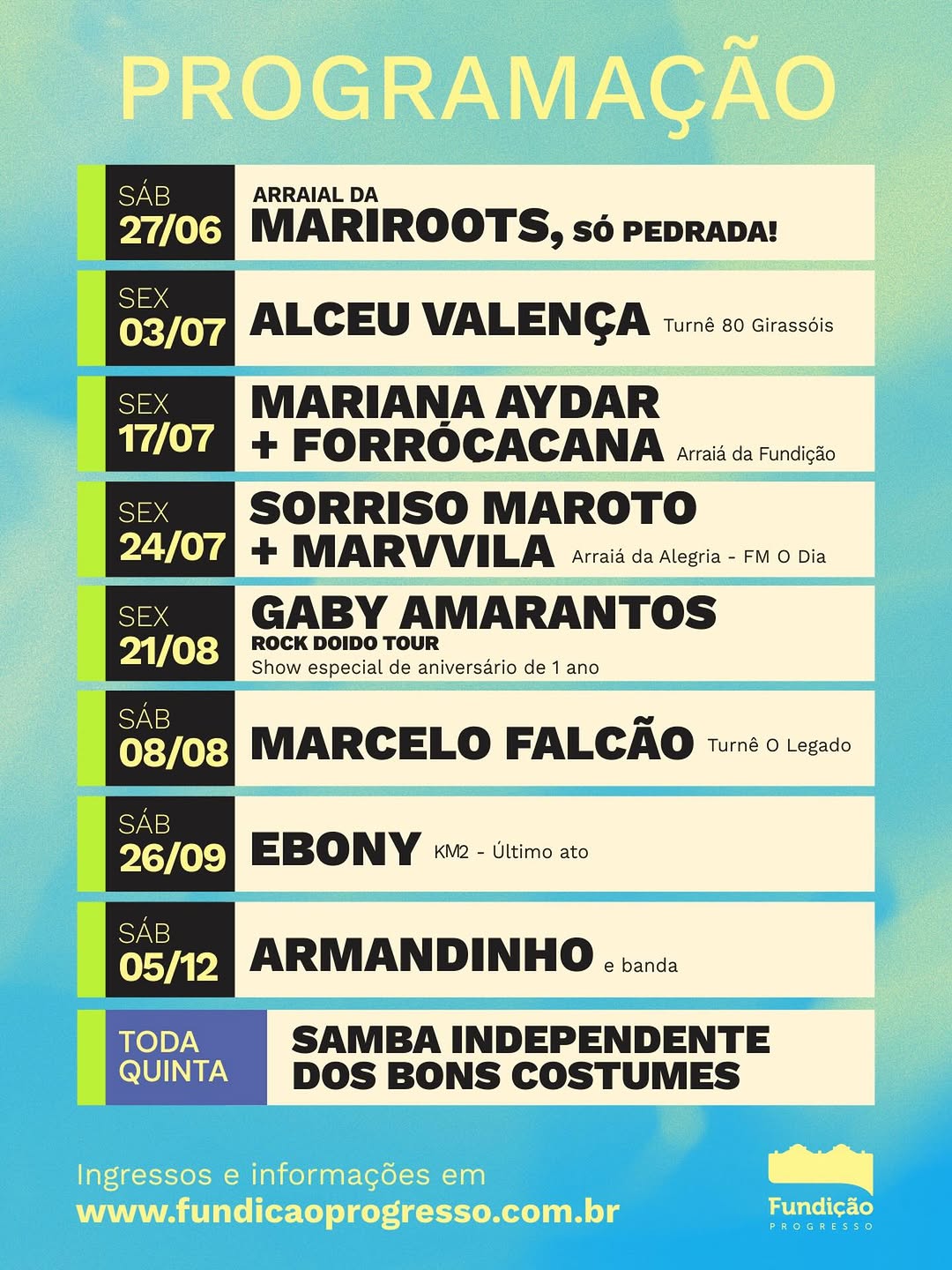 Samba Independente dos Bons Costumes (SIBC) — Fundição Progresso, Lapa, Rio de Janeiro