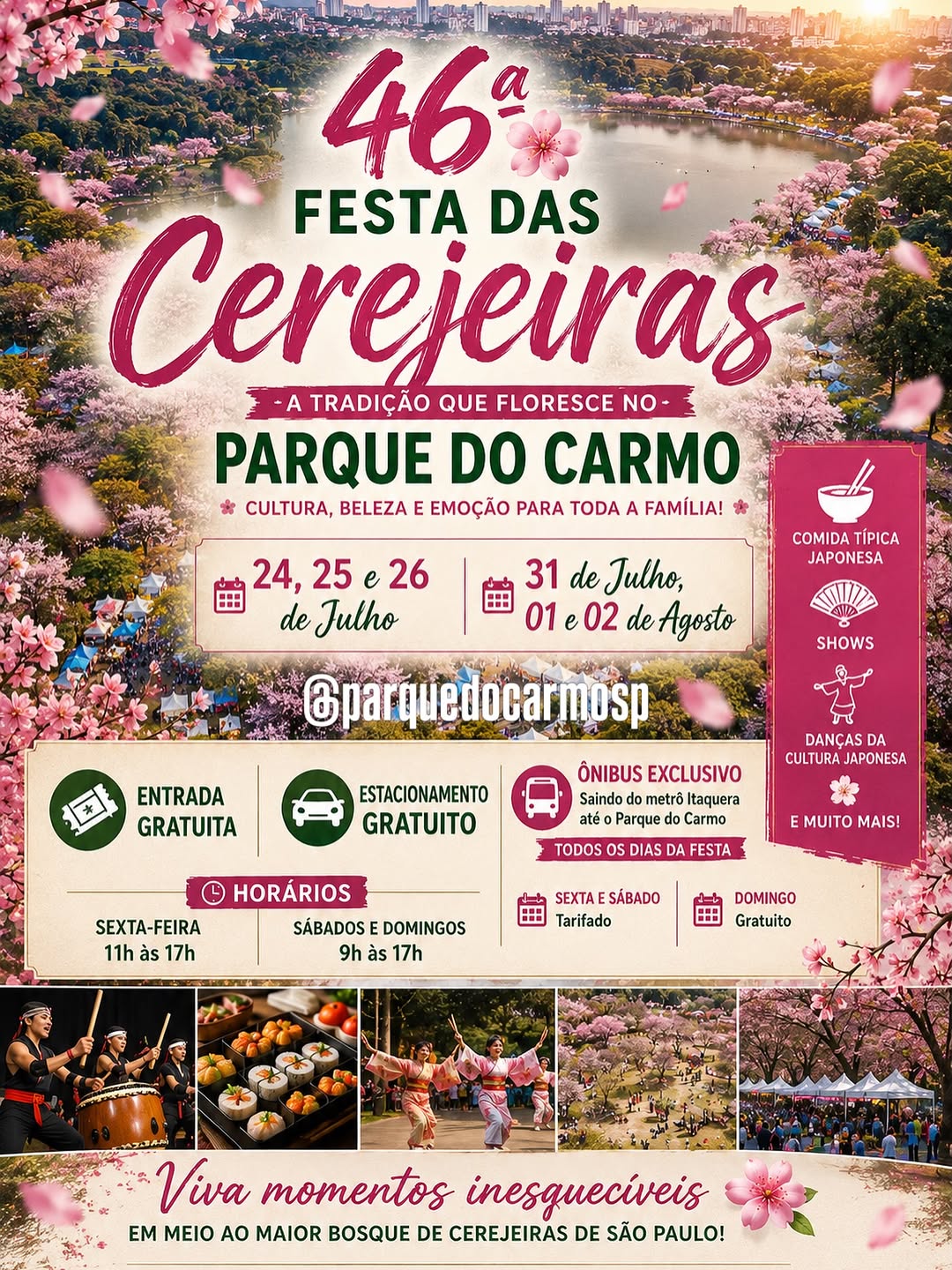 46ª Festa das Cerejeiras — Parque do Carmo, Itaquera, São Paulo