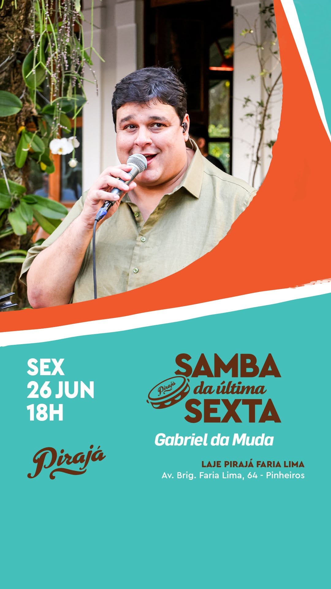 Samba da Última Sexta com Gabriel da Muda — Pirajá Faria Lima, Itaim Bibi, São Paulo