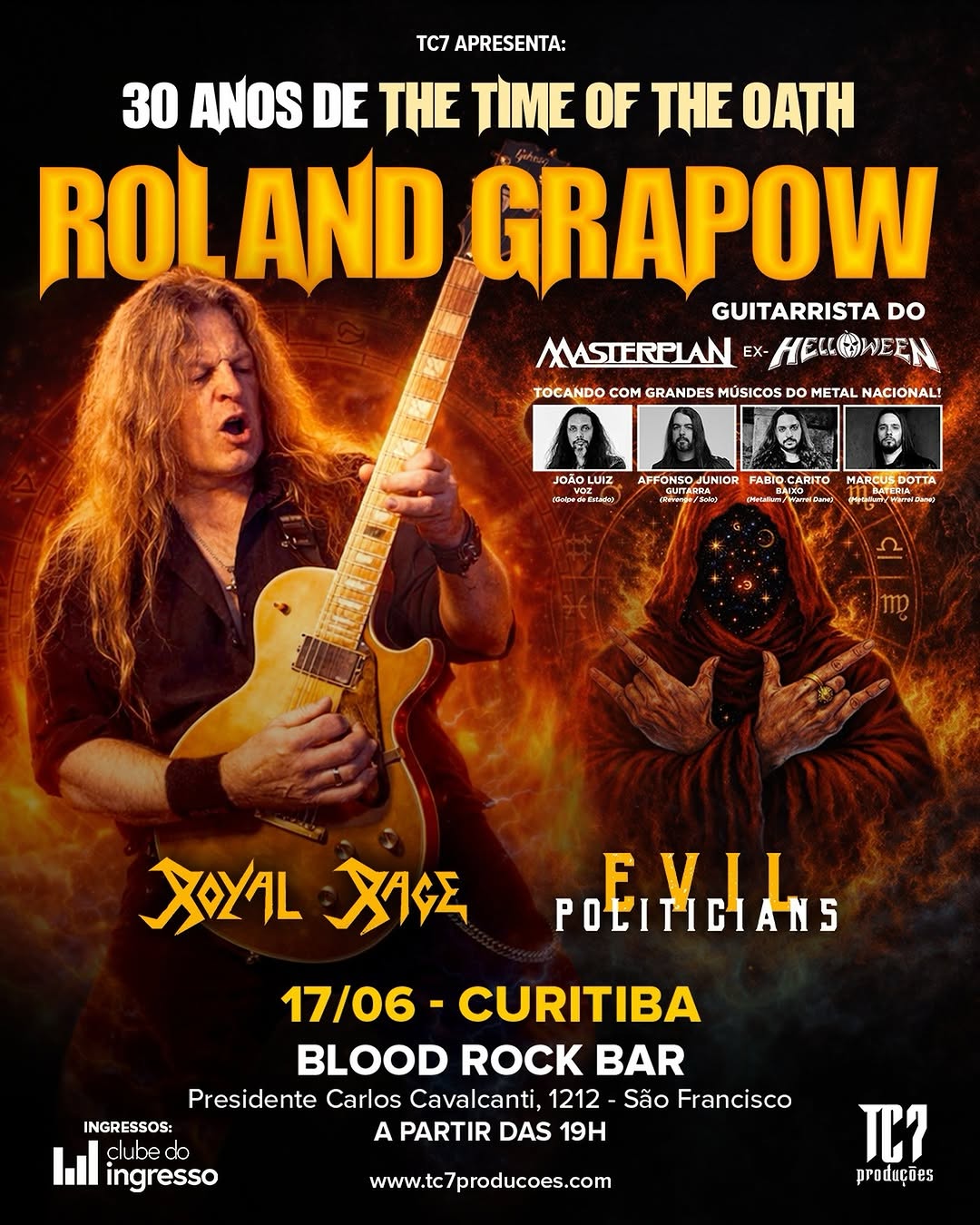 ROLAND GRAPOW - 30 anos do álbum TIME OF THE OATH — Blood Rock Bar, São Francisco, Curitiba