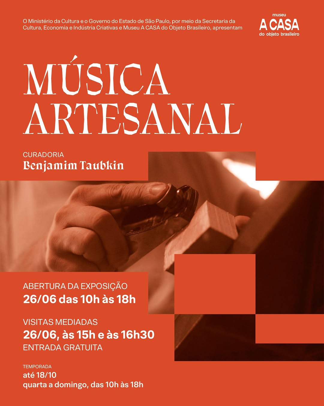 Visita mediada exposição Música Artesanal — Museu a Casa, Pinheiros, São Paulo