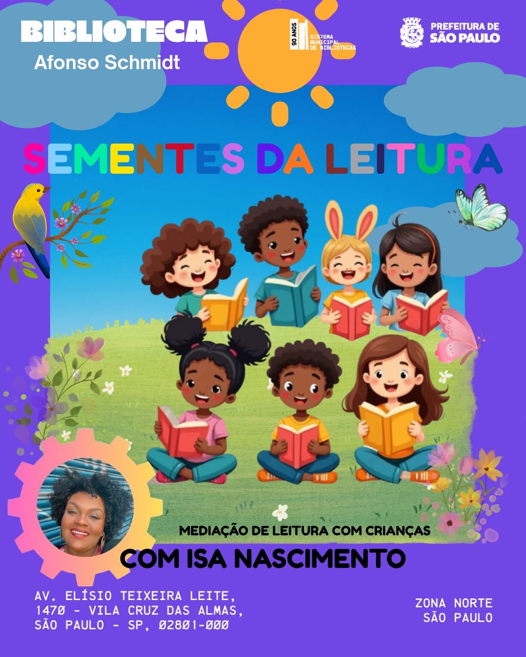 Sementes da Leitura — Biblioteca Afonso Schmidt, Freguesia do Ó, São Paulo