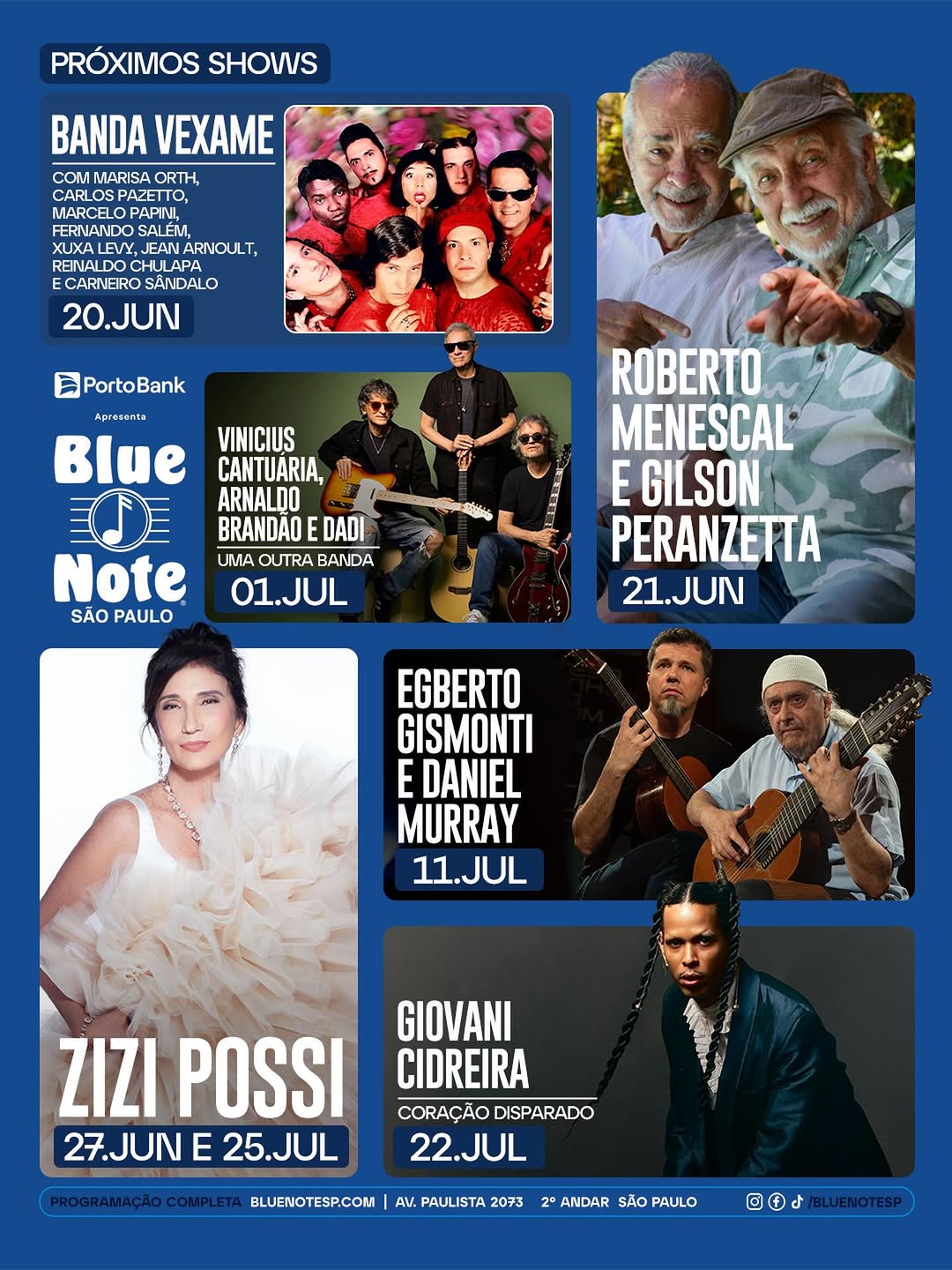 Programação Blue Note SP