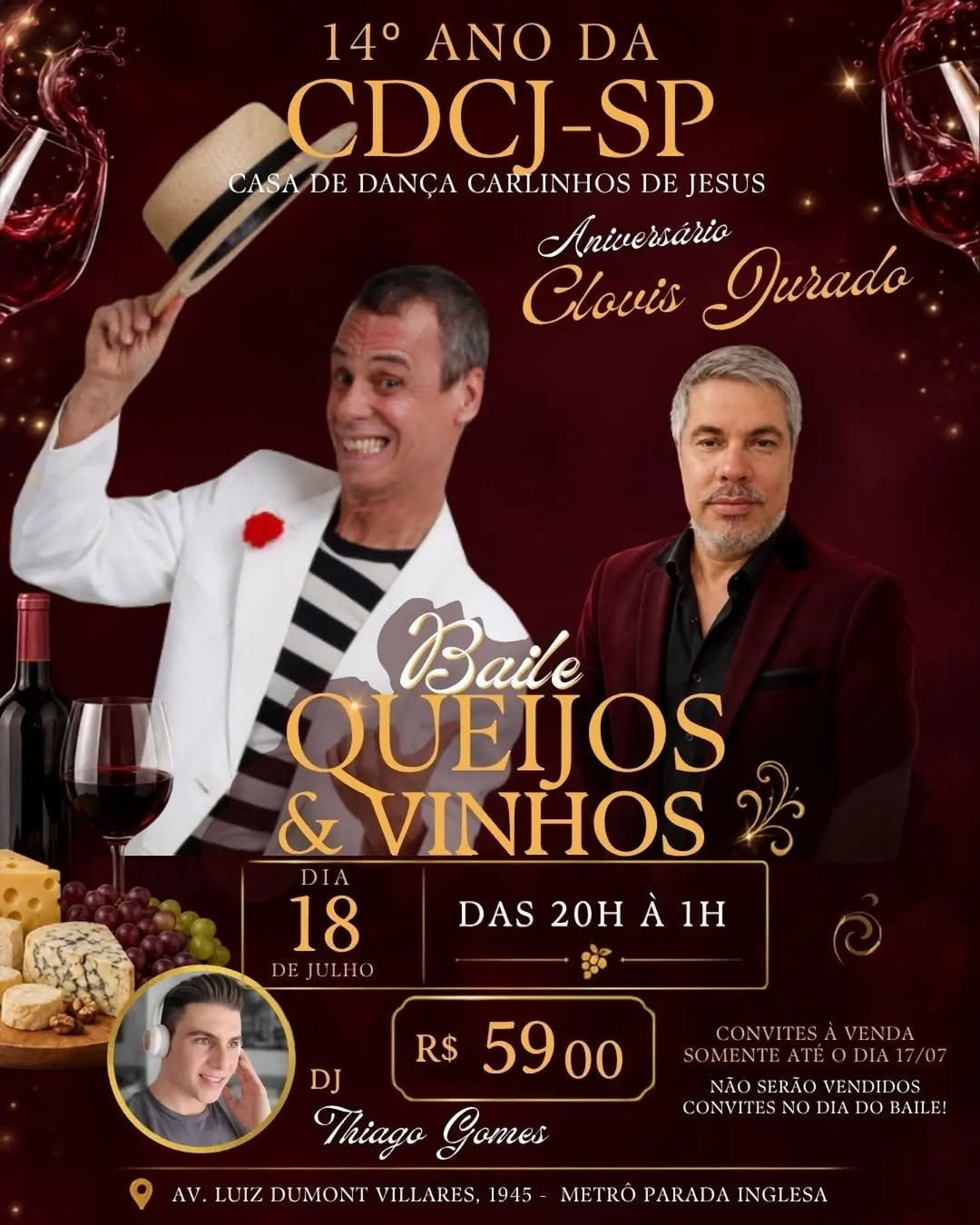 14° Aniversário da Casa de Dança Carlinhos de Jesus SP e Niver Clovis Jurado - Baile Queijos & Vinhos — Casa de Dança Carlinhos de Jesus SP, Tucuruvi, São Paulo