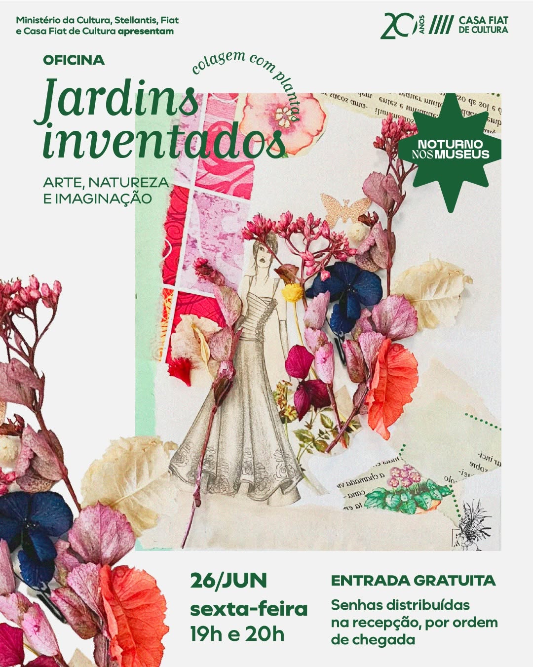 Oficina de Colagem com Plantas — Casa FIAT de Cultura, Funcionários, Belo Horizonte