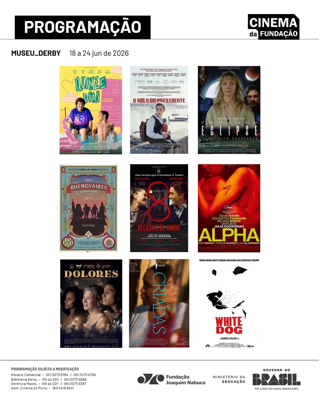 Estreia: O Bolo do Presidente — Cinema da Fundação (Derby), Recife