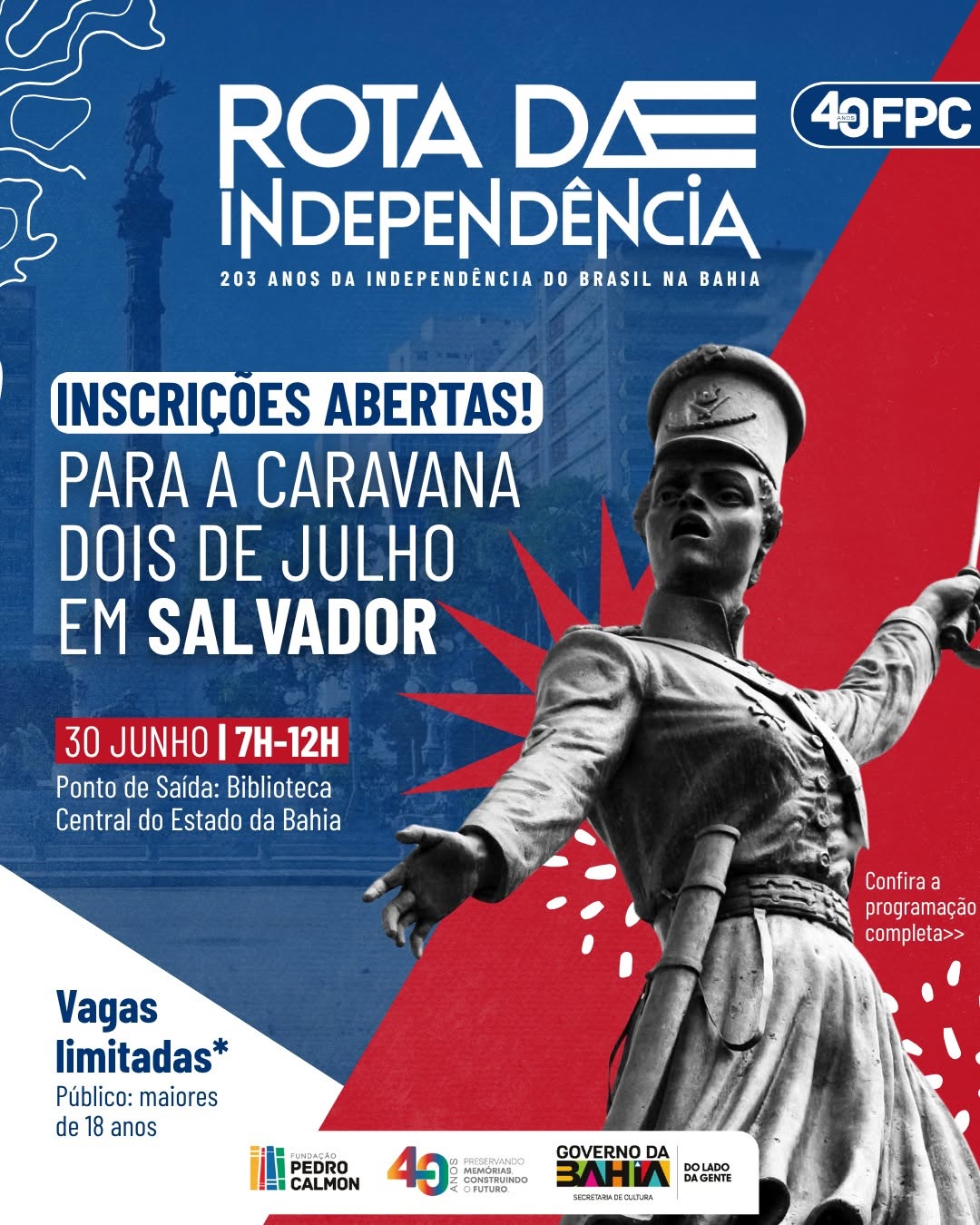 Rota da Independência: Caravana 2 de Julho — Biblioteca Central do Estado da Bahia (Barris), Salvador