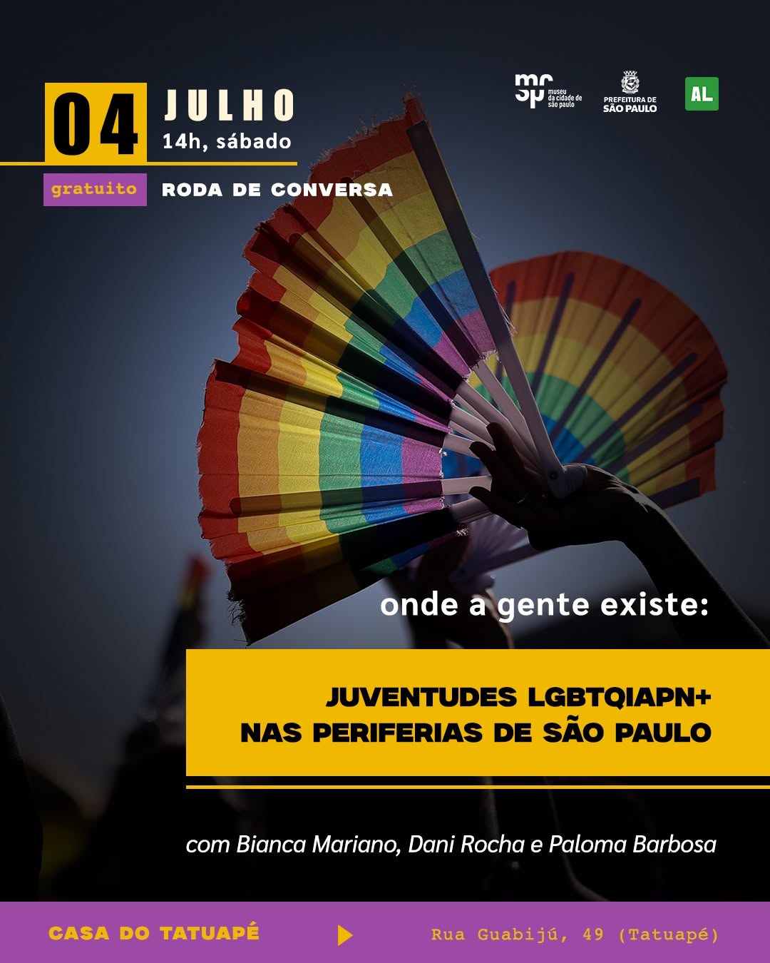 Roda de Conversa: Vivências de Jovens LGBTQIAPN+ nas Periferias — Museu da Cidade, Sé, São Paulo