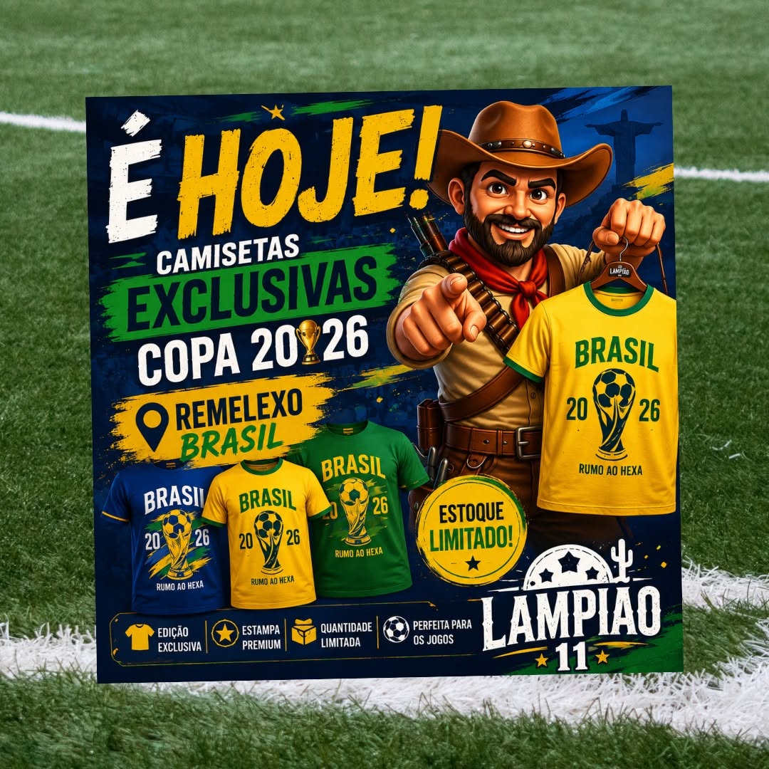 Camisetas Exclusivas Lampião 11 - Copa 2026