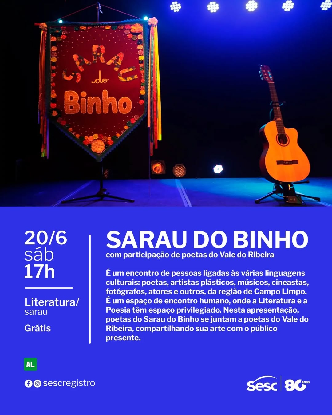 Sarau do Binho e poetas convidados do Vale do Ribeira — Sarau do Binho, Campo Limpo, São Paulo