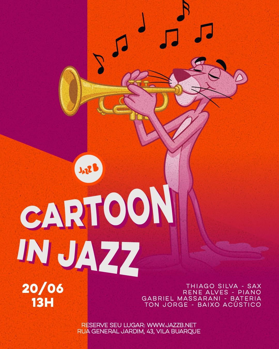 Cartoon in Jazz no JazzB — JazzB, República, São Paulo