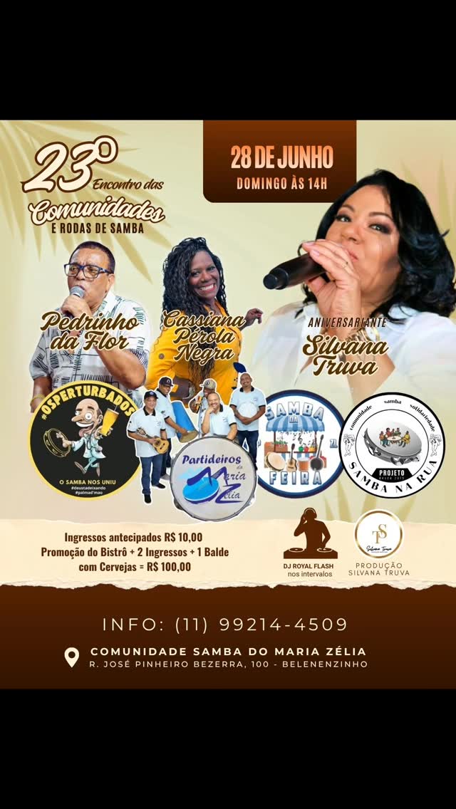 23° Encontro das Comunidades e Rodas de Samba de São Paulo - Edição Especial Aniversário — Comunidade Samba Do Maria Zélia, Penha, São Paulo
