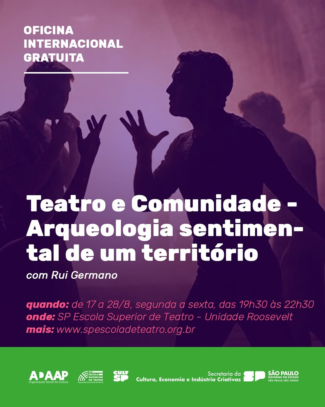 Teatro e Comunidade - Arqueologia sentimental de um território — Escola de Teatro, Consolação, São Paulo