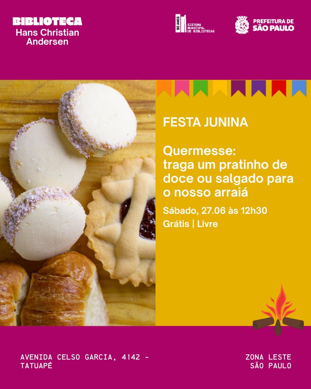 FLiHans Junina com Quermesse Comunitária — Biblioteca Hans C. Andersen, Tatuapé, São Paulo