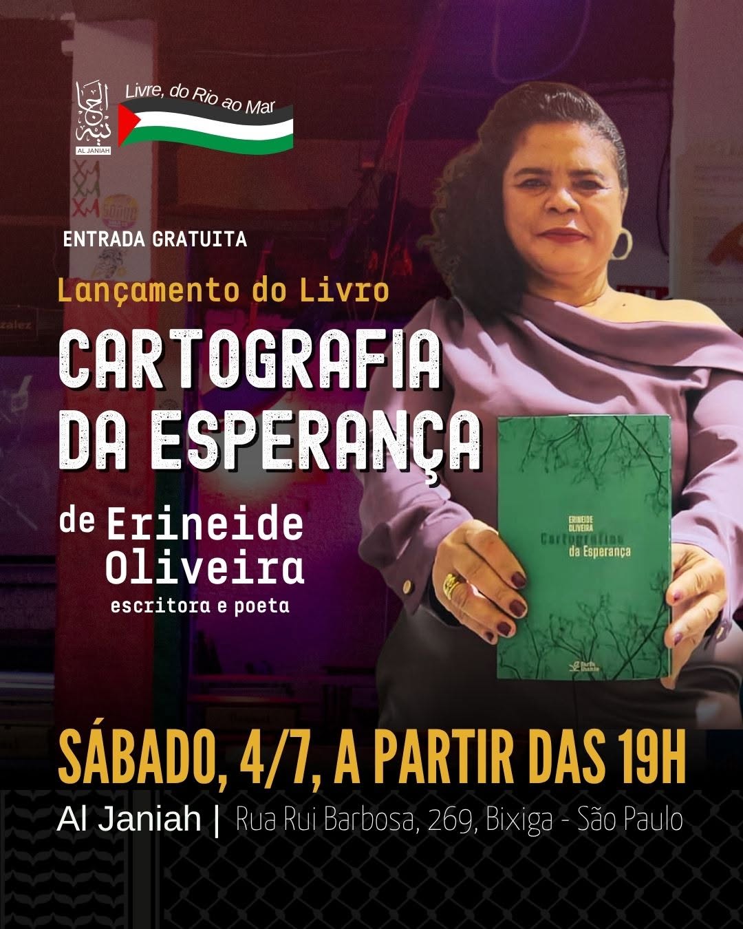Lançamento do livro Cartografias da Esperança — Al Janiah, Bela Vista, São Paulo