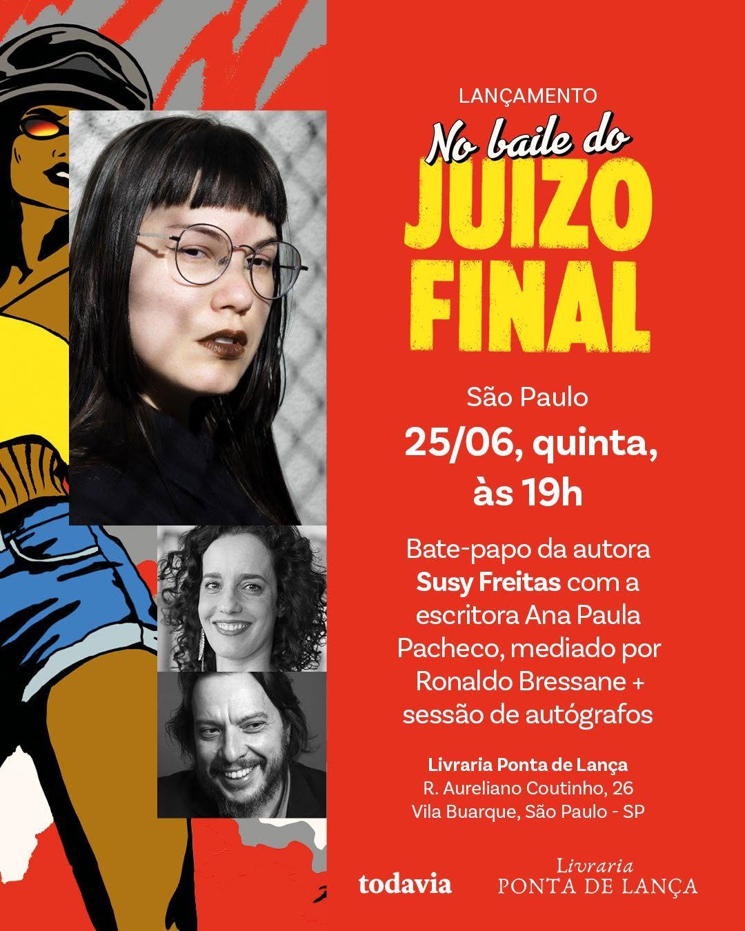 Lançamento do livro 'No baile do juízo final' — Livraria Ponta de Lança, Consolação, São Paulo