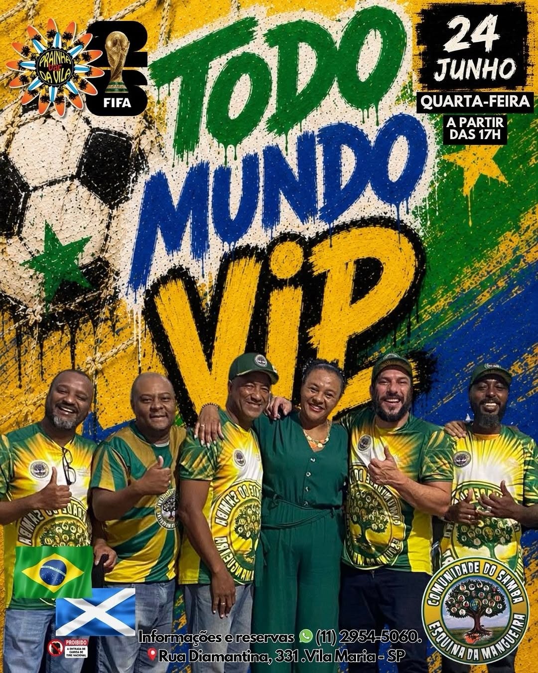 Prainha da Vila em Clima de Copa do Mundo — Prainha da Vila Bar, Vila Maria, São Paulo