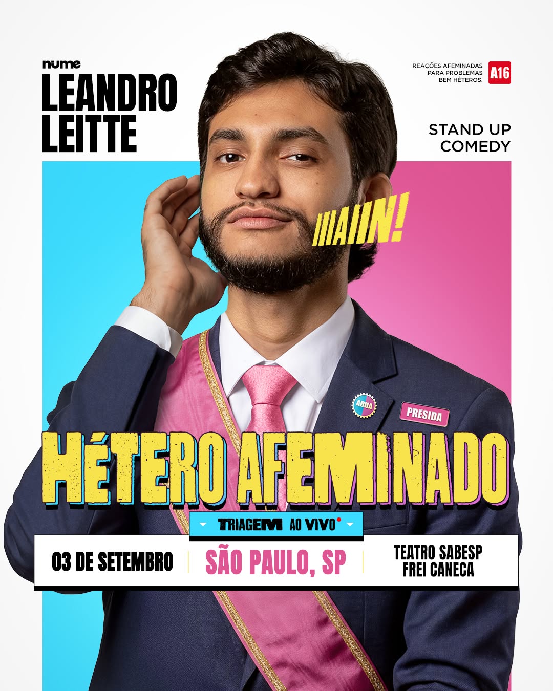 Hétero Afeminado — Teatro Frei Caneca, Consolação, São Paulo