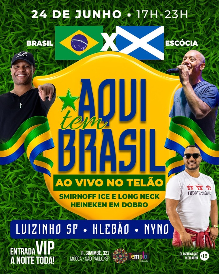 Torcida Brasil x Escócia com Luizinho SP, Klebão e Nyno
