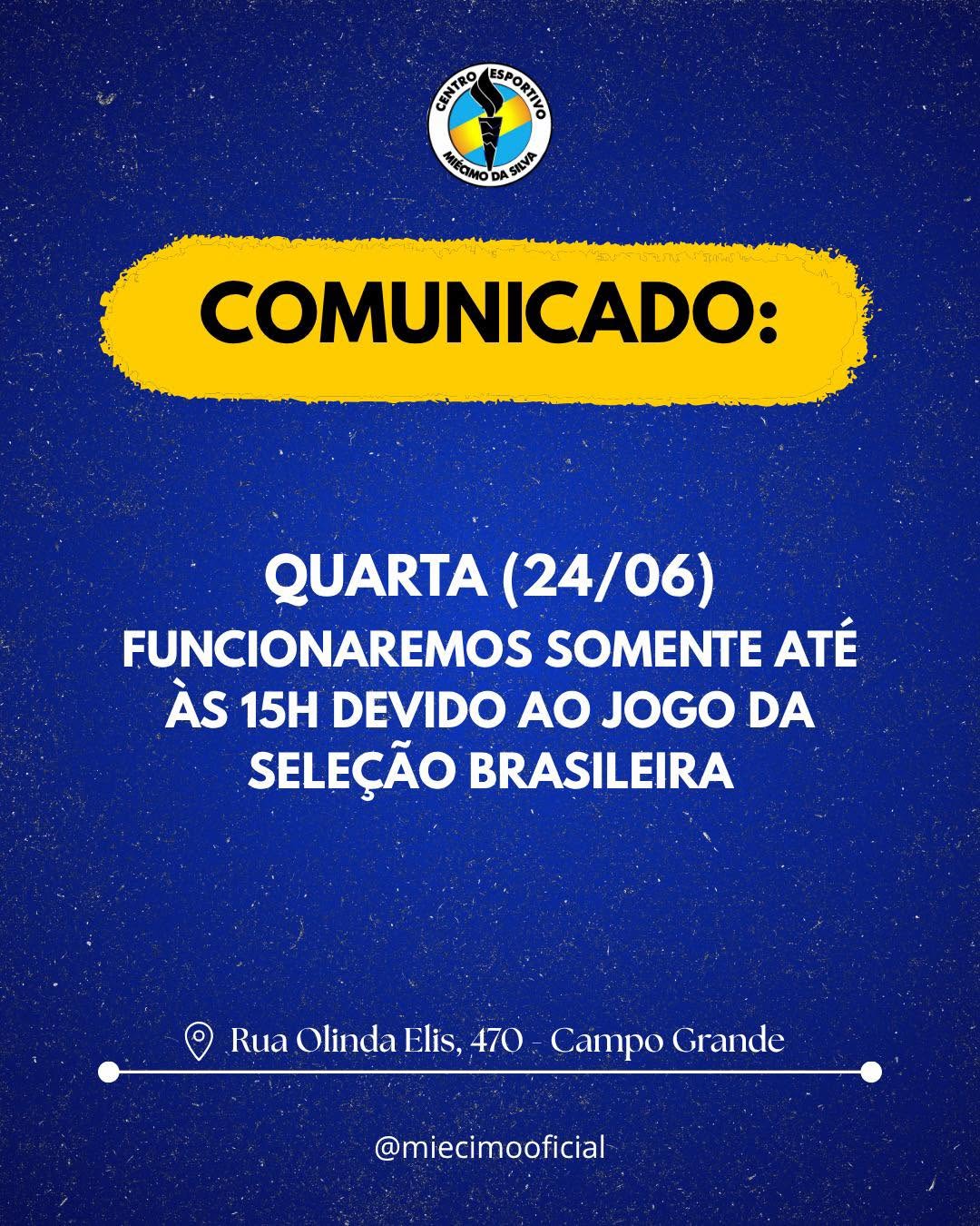 Centro Esportivo Miécimo da Silva - Funcionamento Especial — Centro Esportivo Miécimo da Silva, Rio de Janeiro