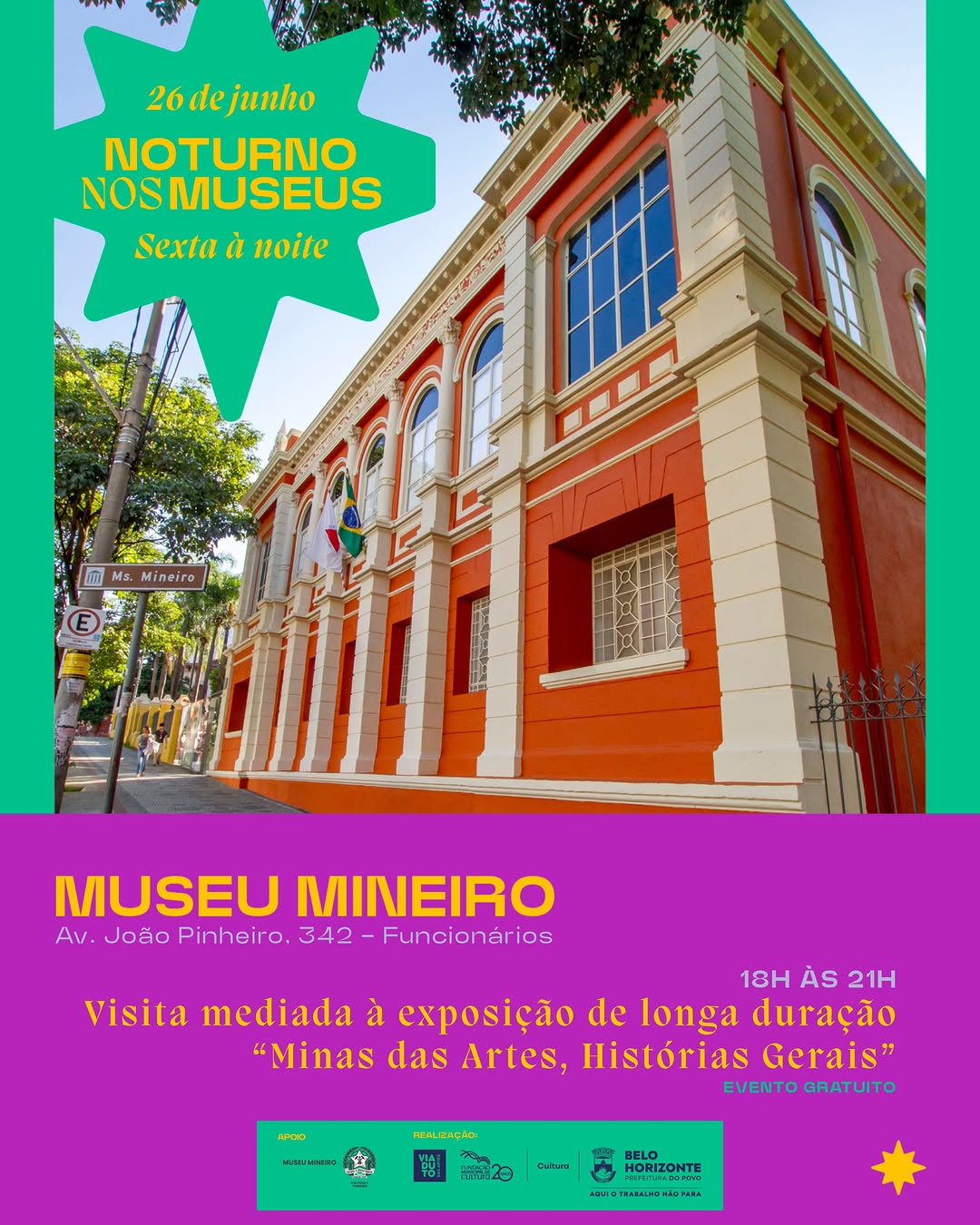 Noturno nos Museus: Visita Mediada à Exposição Minas das Artes, Histórias Gerais — Museu Mineiro, Funcionários, Belo Horizonte