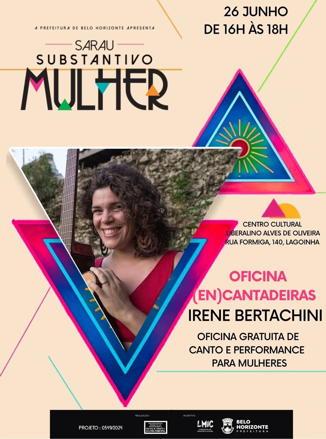 Oficina de Canto e Performance com Irene Bertachini — Centro Cultural Liberalino Alves, Mercado da Lagoinha, Belo Horizonte