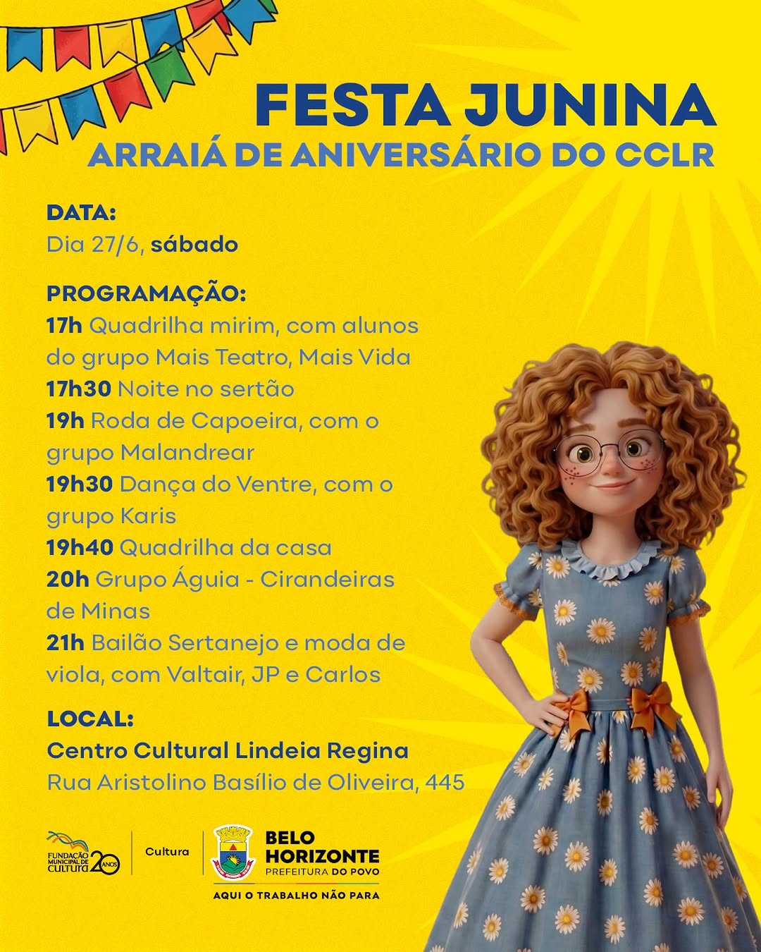 Arraiá de Aniversário de 18 anos do Centro Cultural Lindeia Regina — Centro Cultural Lindéia Regina, Lindéia, Belo Horizonte