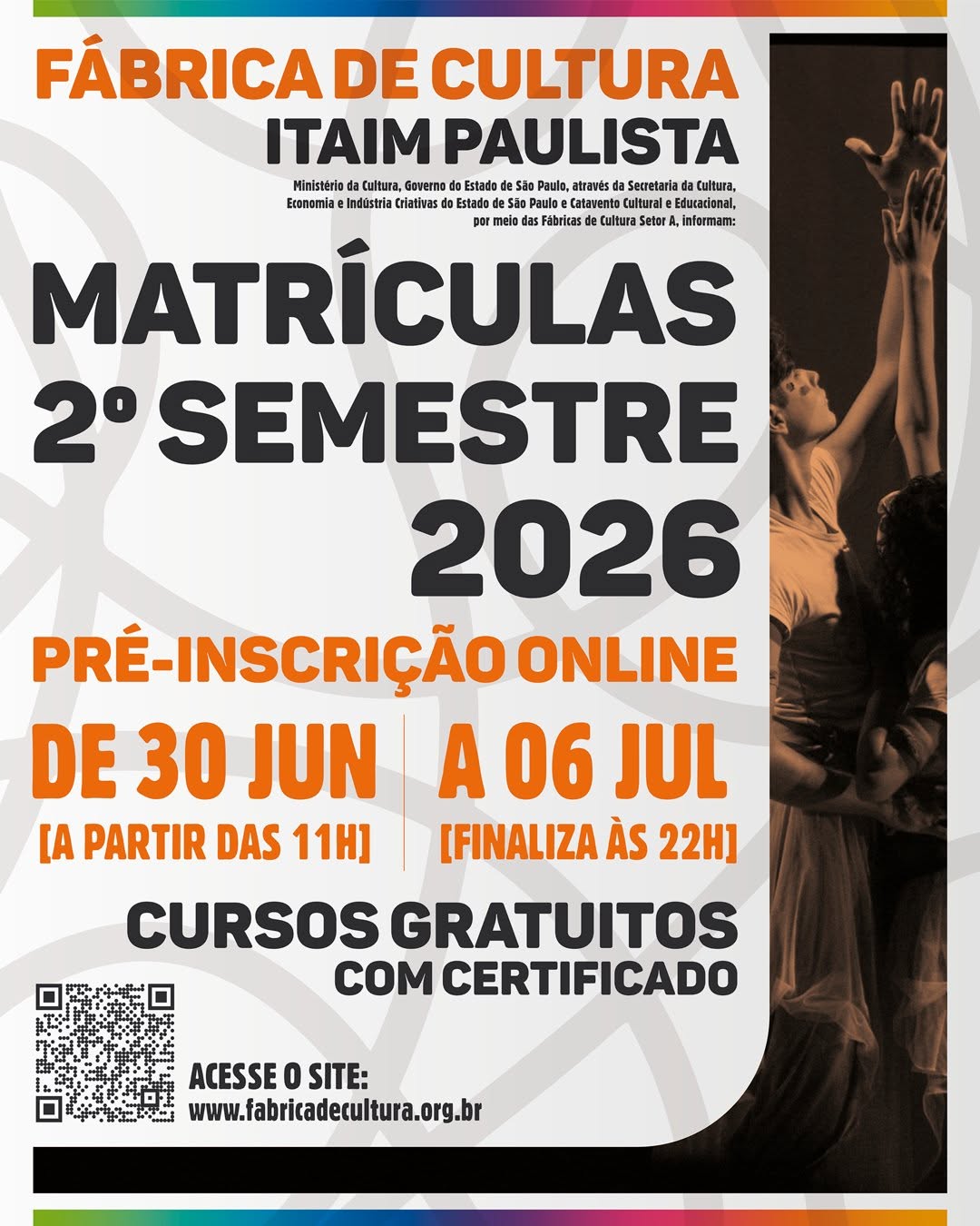 Pré-inscrições Fábrica de Cultura — Fabrica de Cultura Itaim, Itaim Paulista, São Paulo