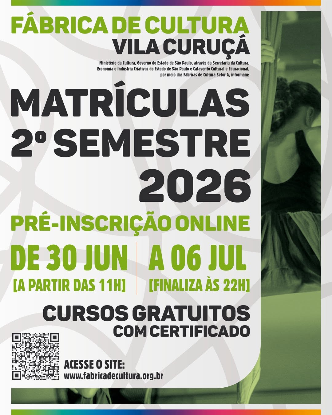 Pré-inscrições para Cursos — Fabrica de Cultura Vila Curuçá, Vila Curuçá, São Paulo