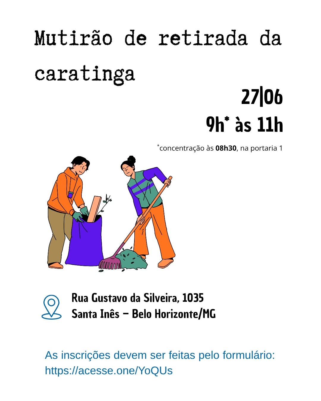 Mutirão de Retirada da Caratinga — Museu de História Natural e Jardim Botânico da UFMG, Santa Inês, Belo Horizonte