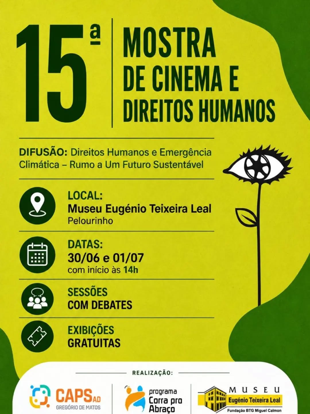 Mostra de Cinema e Direitos Humanos — Museu Eugênio Teixeira Leal / Memorial do Banco Econômico, Pelourinho, Salvador