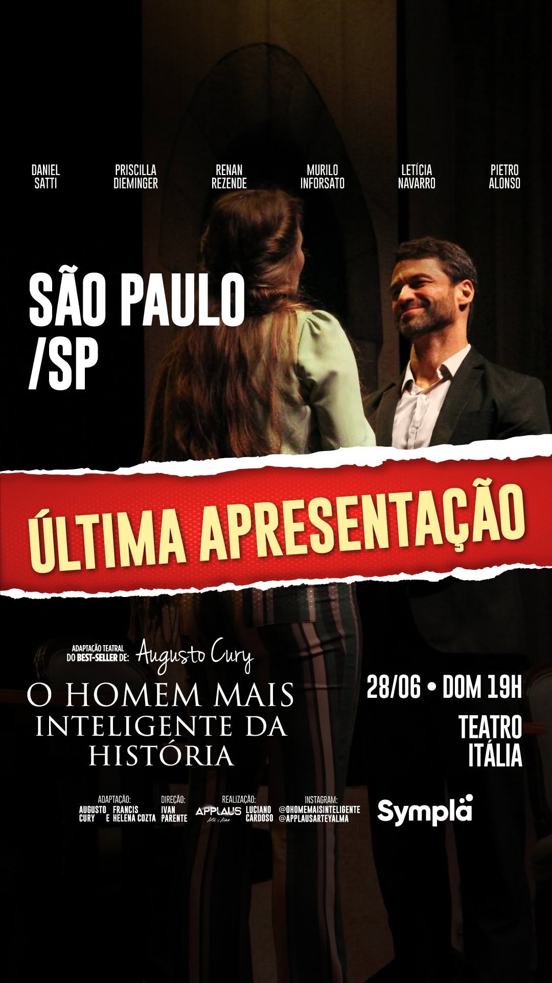 Última apresentação do mês no Teatro Italia