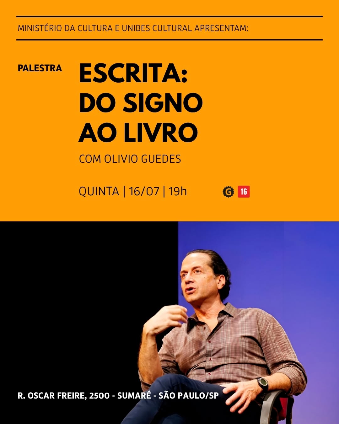 Escrita: Do Signo ao Livro — Unibes Cultural, Perdizes, São Paulo