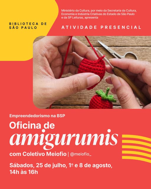 Oficina de Amigurumi: Frutinhas em Crochê