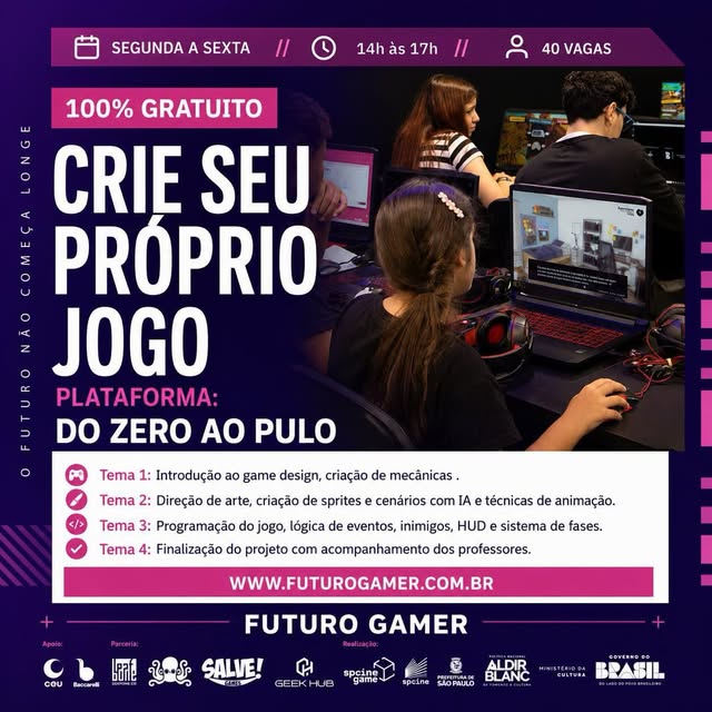 Curso Crie seu Próprio Jogo — CEU Perus, Perus, São Paulo
