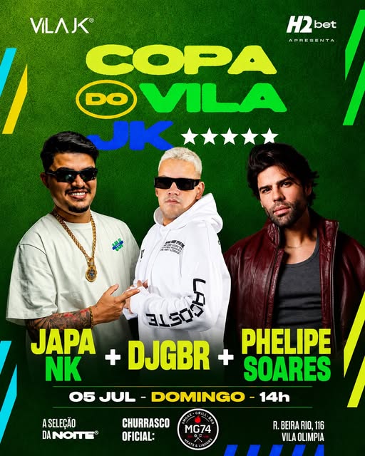 Trio de Ataque: Japa NK + DJ GBR + Phelipe Soares em Itaim Bibi