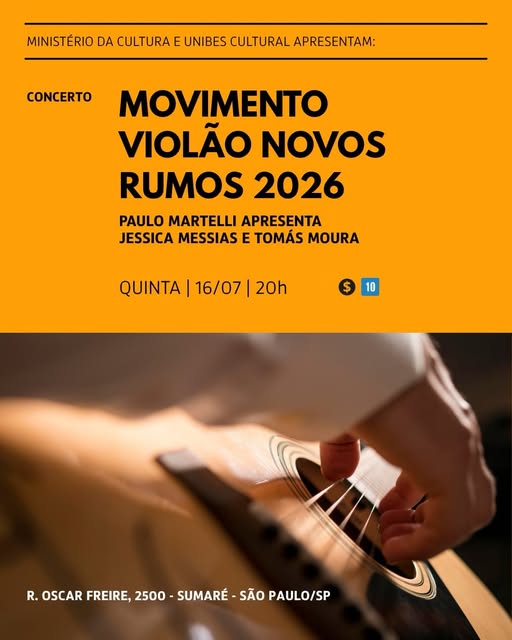 Movimento Violão Novos Rumos 2026 - Concerto de Estreia