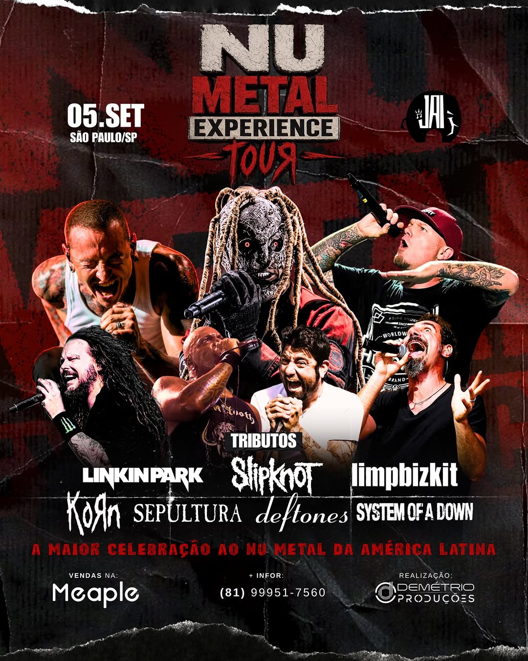 Nu Metal Experience Tour - Homenagem ao Nu Metal — Jai Club, Vila Mariana, São Paulo