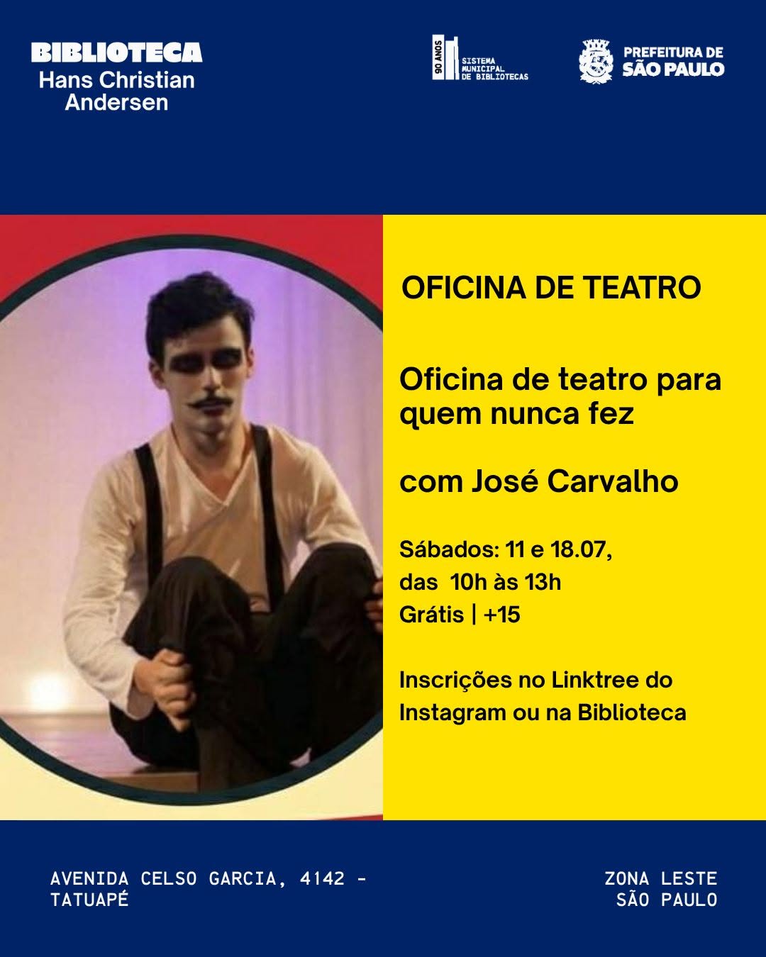 Oficina de Teatro para Iniciantes — Biblioteca Hans C. Andersen, Tatuapé, São Paulo