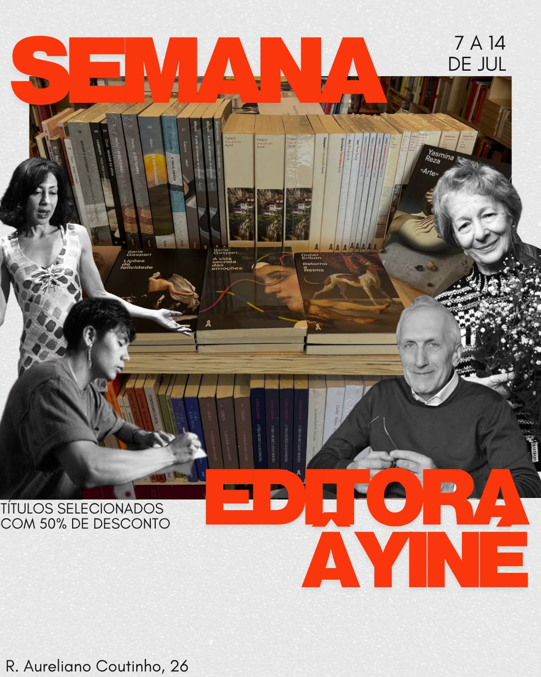 Promoção Editora Ayiné — Livraria Ponta de Lança, Consolação, São Paulo
