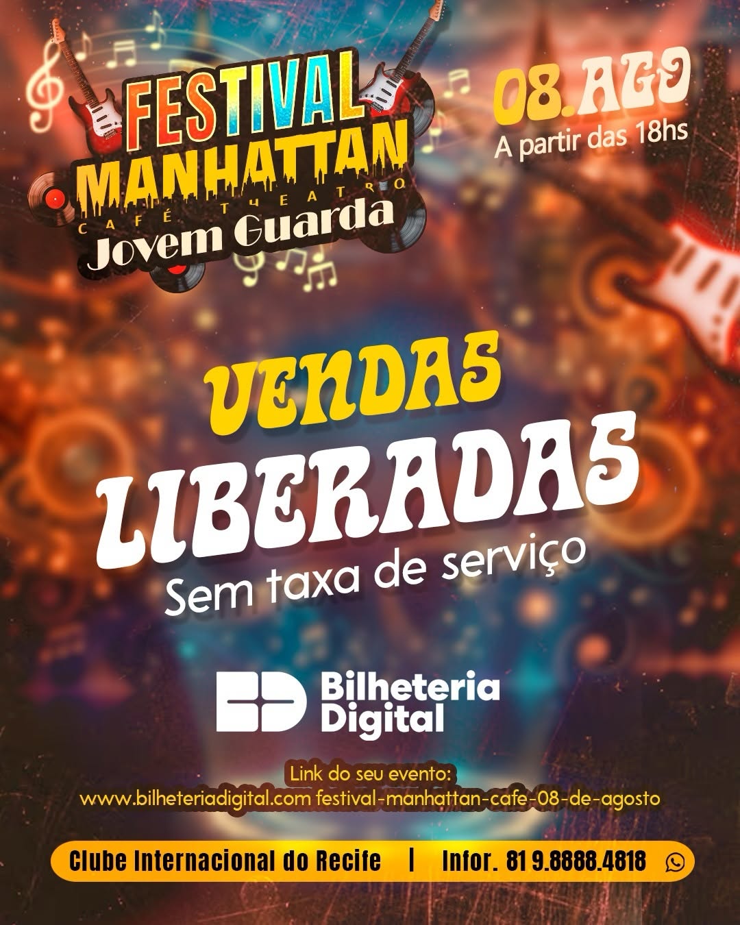 Festival Manhattan de Jovem Guarda — Manhattan Café Theatro, Boa Viagem, Recife